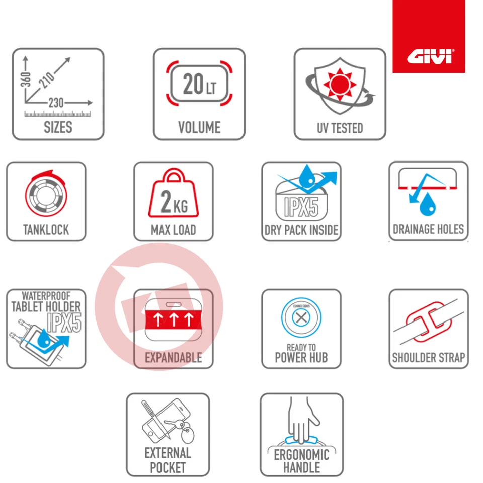 BORSA DA SERBATOIO TANKLOCK GIVI XL06 + BF02 BENELLI TORNADO NAKED TRE R160 2010 Foto 2 de 4