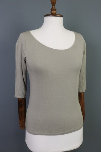 SARAH PACIN Gray Bodycon Stretch Long Sleeve Top Shirt Size 2 - Picture 7 of 14