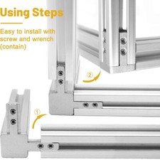 4Stk Profilverbinder Eckverbinder 3-Wege Eckwinkel 20/30/40 mm Nut 6/8 Aluprofil