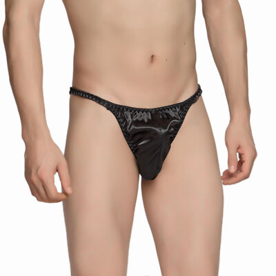 Herren Satin Sissy niedrig erhöht Tanga Höschen Unterwäsche Slips CD TV DRAG