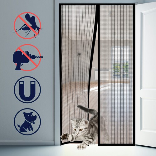 Magnetic Screen Door Mesh Hands-Free Net Mosquito Fly Insect Bug Curtain Closer - Picture 55 of 60