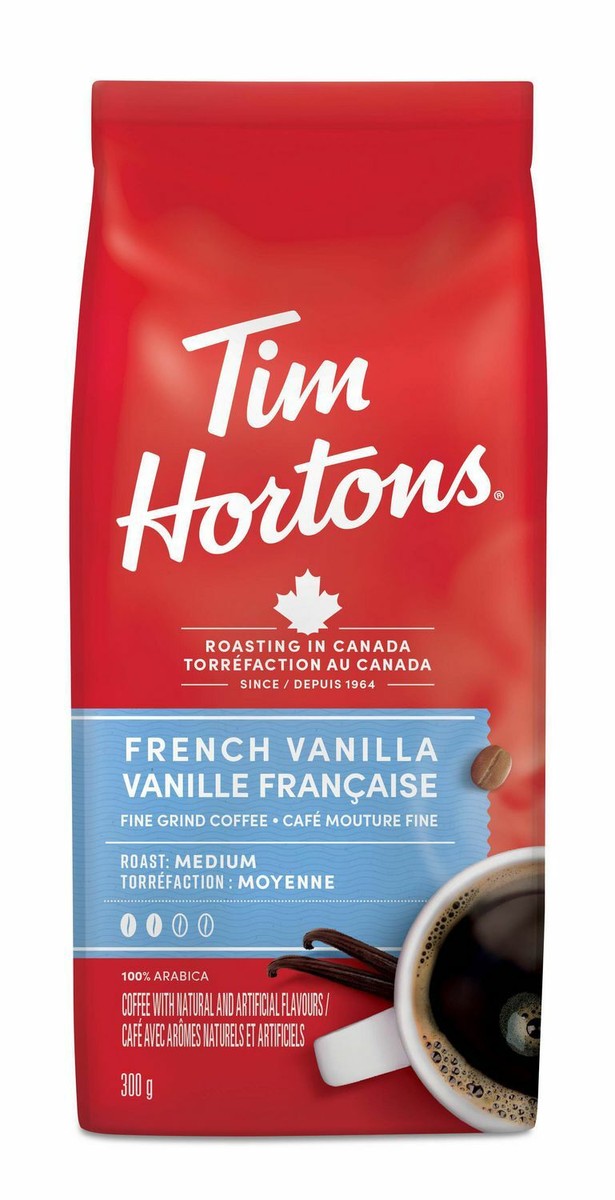 Tim Hortons French Vanilla Coffee 300g (10.5oz) Bag Imported