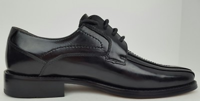 Stacy Adams Mens Corrado Black Leather Square Bicycle Toe 