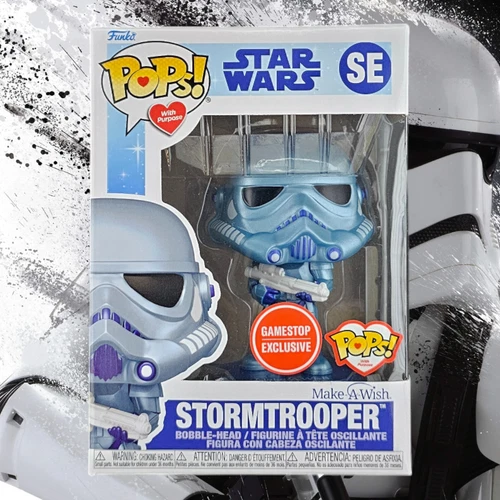 Funko Pop! Stormtrooper (Metalic) (Make-A-Wish) w/protector