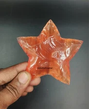 Unique Orange Calcite Star | Hand made | Healing Crystal Decor,Sun Energy Stone