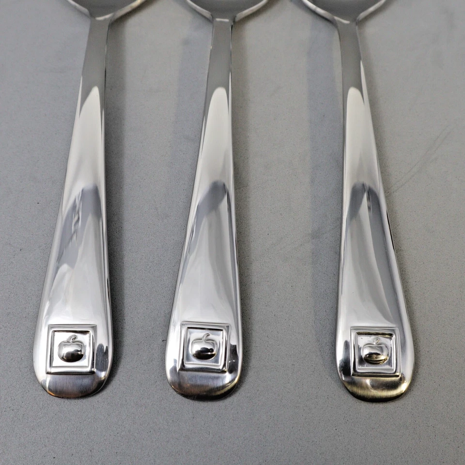 Talheres Cambridge APPLE de aço inoxidável 3 lugares/colheres de sopa ovais totalmente brilhantes - Imagem 2 de 4