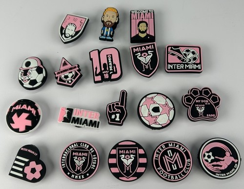 Lionel Messi Inter Miami Football Club Soccer Shoe Charms For Crocs Lot Of 18 - Picture 4 of 4