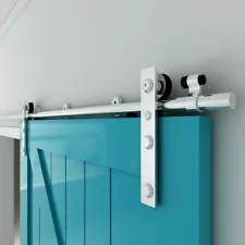 CCJH 5FT-12FT Stainless Steel Modern Sliding Barn Wooden Door Hardware Track Set