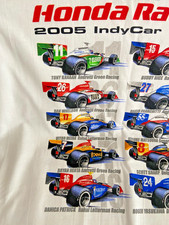 New 2005 Honda Indy Car Racing IRL adult XL t-shirt Danica & Dario & Dan Wheldon
