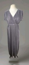  Baltic Born XL Silver Shimmer Maxi Pleated Dress