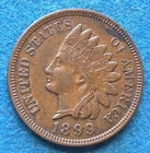 1899 Indian Head Cent Penny 1c 4 Diamonds Perfect For An Album.-c