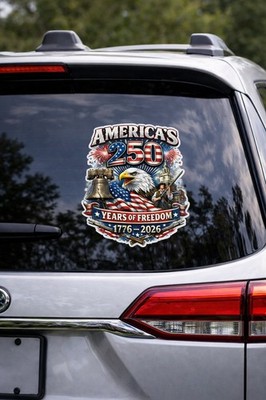America 250 Adhesive Sticker | 1776 2026 Patriotic Decal | America s 250 Years