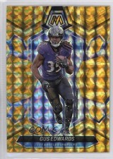 2024 Panini Mosaic Reactive Yellow Mosaic Prizm Gus Edwards #121 0h3t