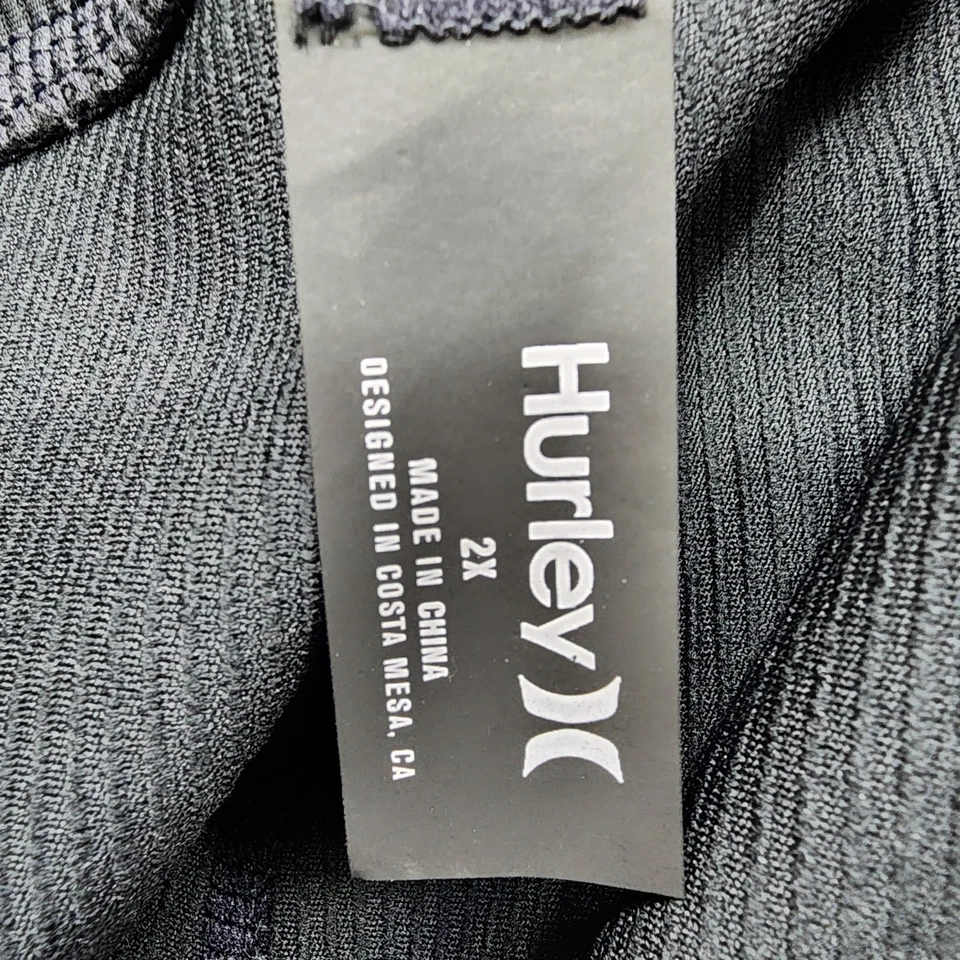 Hurley Leggings Womens 2X Black Ribbed High Rise Pull On Full Ankle Workout Yoga - Image 4 of 4