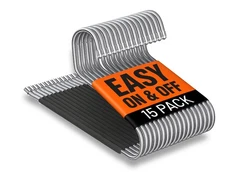 Pants Hangers for Men- 15 Metal Pant Hangers Non Slip Open Ended Trouser Hanger