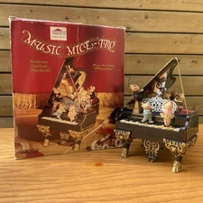 Music Mice-Tro Deluxe Action Grand Piano by Enesco Music Box | Read Description