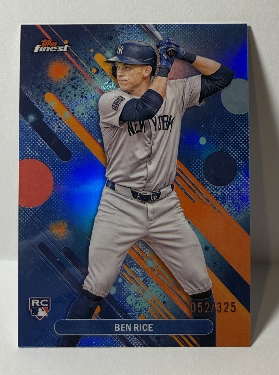 2025 Topps Finest - Common Ben Rice #48 Sky Blue Refractor /325 (RC)
