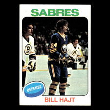 Bill Hajt Rookie #233 1975 Topps Buffalo Sabres Hockey Card NHL EX. rookie card picture