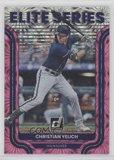 2022 Panini Donruss Elite Series Pink Fireworks Christian Yelich #ES-2 0q6b
