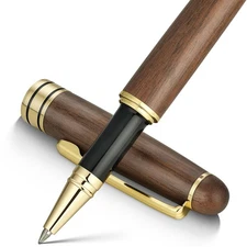 Luxury Wood Ballpoint Pen Writing Set,Walnut-Elegant Fancy Nice Gift Pen Set ...
