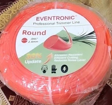Weed Eater String, Eventronic 095 Trimmer Line of 590-Feet, 590FT .095" 