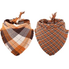 Fall Dog Bandana Autumn Thanksgiving Plaid Reversible Small, Pattern4
