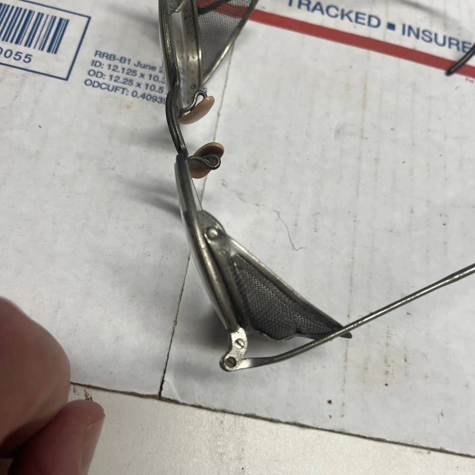 GAFAS DE SEGURIDAD VINTAGE principios de 1900 AMERICAN OPTICAL EE. UU. 46 números steampunk Foto 4 de 4