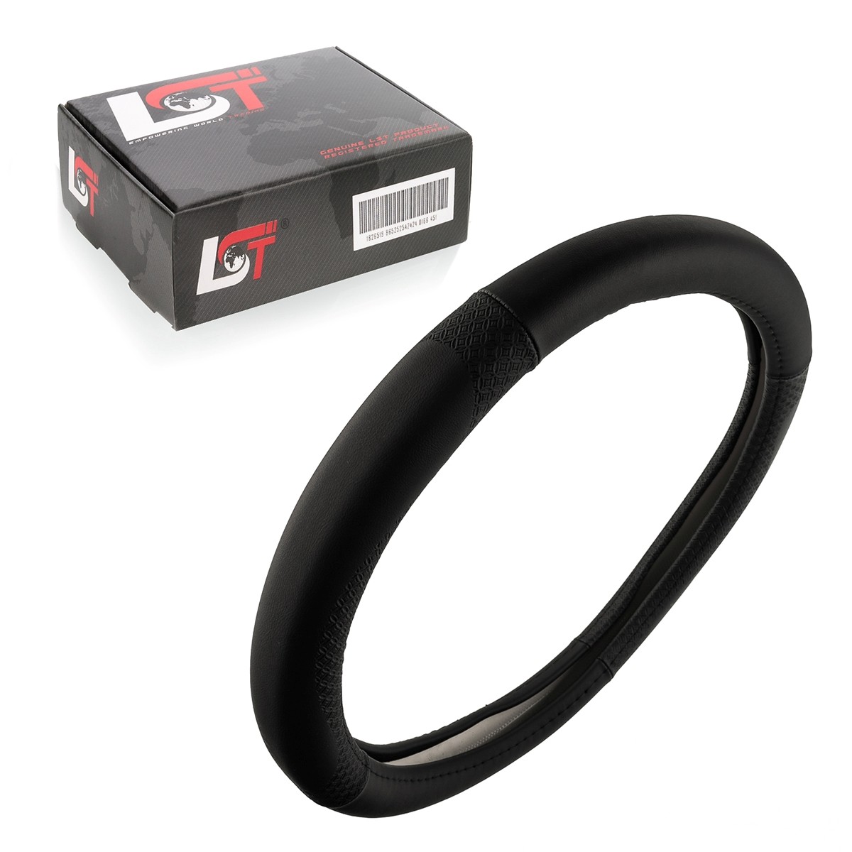 Steering Wheel Cover Ø 15X3.5 Inches 38X9 Cm Black For VAUXHALL