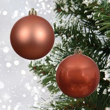 24 Spiced Pumpkin Orange Baubles Christmas Tree Decorations Tree Ornaments 6cm
