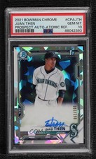 2021 Bowman Chrome Prospect Atomic Refractor Juan Then PSA 10 GEM MT Auto 11oq