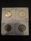 4 High Quality 1957 Silver Washington Quarters.  **2 Rare Type B Proof Reverse!