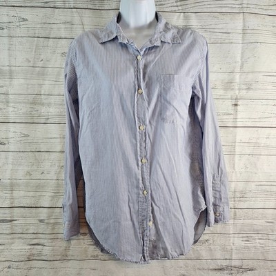 Denim & Supply Ralph Lauren Womens RL Boyfriend Button Up Shirt Sz Medium Blue