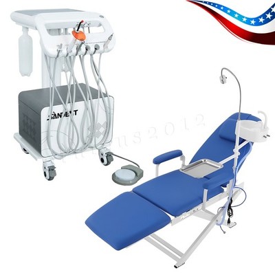 Portable Dental Delivery Unit Syringe Strong Suction With Air Compressor/Chair