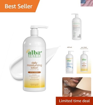 Daily Moisturizing Lotion 32 Oz - Rich in Shea Butter & Coconut | Fragrance-Free