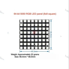 1PCS 64-bit 2020 RGB LED Built-in Full-color Driver Colored Light Bulb New