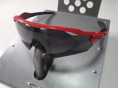 USED LOWBRIDGE FIT RED & BLACK RADAR EV PATH POLARIZED LENS CUSTOM SUNGLASSES