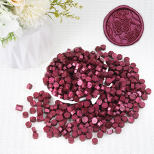 Purplish Red Wax Seal Beads, Premium 360Pcs Sealing Beads for Wax Seal Stamp, F