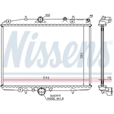 1X NISSENS 61291A RADIATOR WATER COOLER ENGINE COOLING 133068 NEW