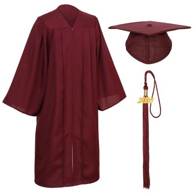 Unisex Matte Graduation Cap and Gown Tassel Package for High School and Bache.