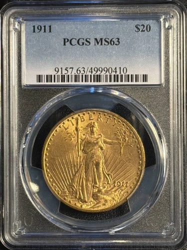 1911 Saint Gaudens Double Eagle PCGS MS-63