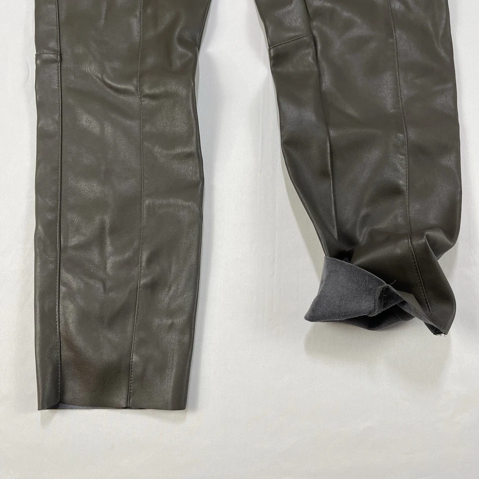 H&M Faux Leather Leggings Pants Elastic Waist Women’s Size: US 14 - Image 4 of 4