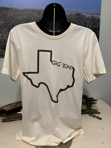 Texas A&M Aggies Spirit Wear - Gig 'Em on Maroon or Natural