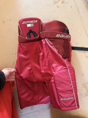 Bauer Hockey Supreme 35 Pant Junior Red Padded Pants/ Shorts Ice Hockey Sz M