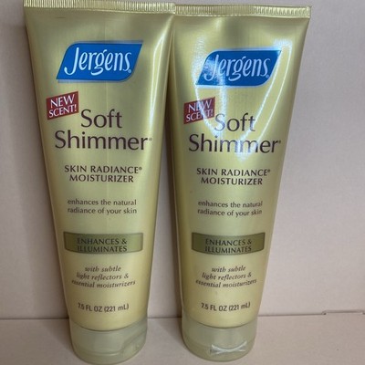 2x Jergens Soft Shimmer  SKIN RADIANCE MOISTURIZER 7.5 Oz.  NEW. Unsealed