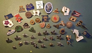 Lot Of 50 Vintage Lions Club Pins Stars And State Pins From 1960-70s