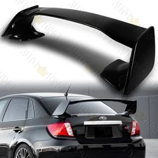 FIT 08-14 SUBARU IMPREZA WRX STI 4-DOOR PAINTED BLACK REAR TRUNK SPOILER WING