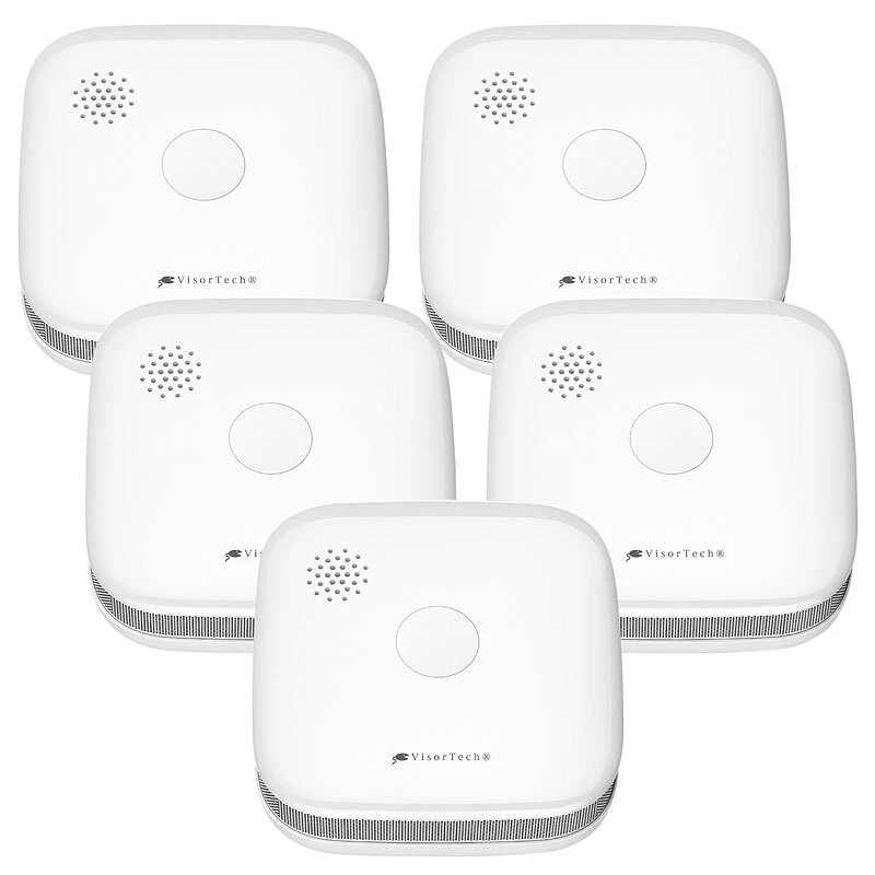 VisorTech 5er-Set drahtlos vernetzbare Funk-Rauchwarnmelder, 5-Jahres-Batterie - Bild 2 von 4