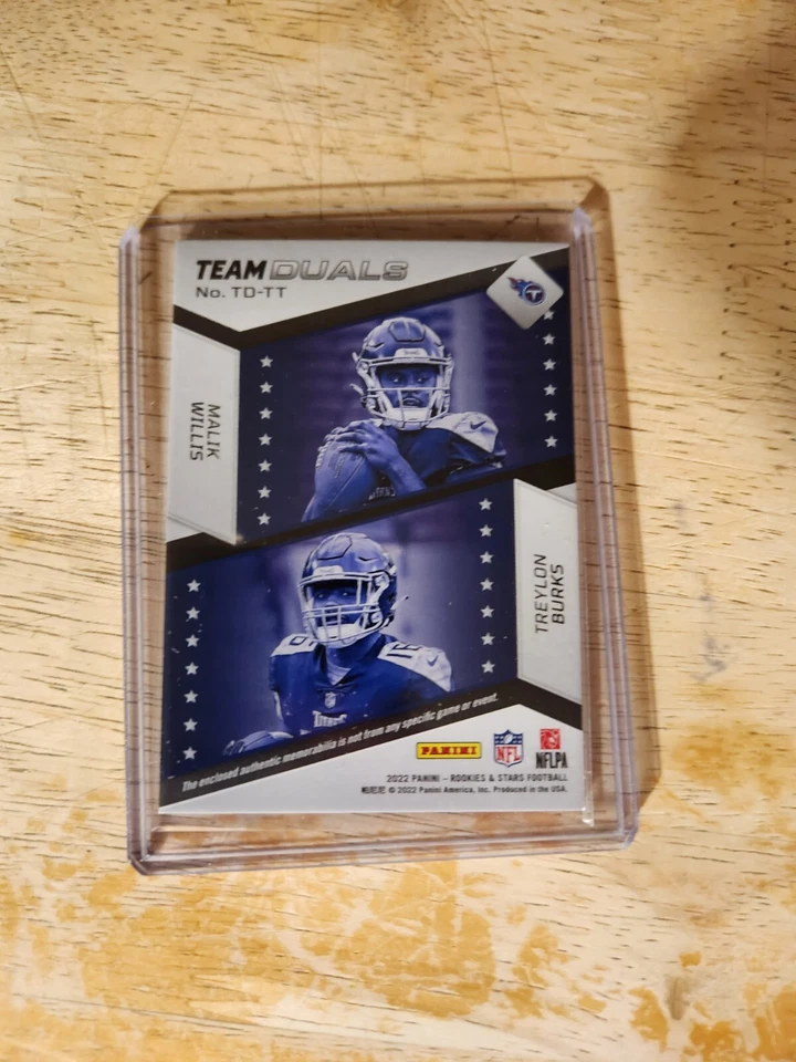 Malik Willis Treylon Burks Duel Patch /249 - Image 2 of 2