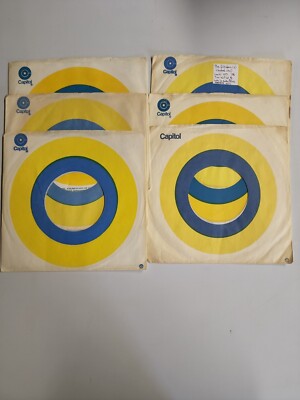 45 RPM 7'' RECORD SLEEVES CO. SLEEVE 6 PACK SEE PHOTOS - Capitol  (SLV26)