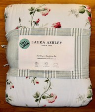 Laura Ashley FRAGRANCE Floral 3-pc Full/Queen Comforter  Shams Set COTTON